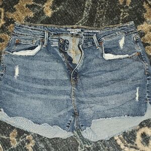 Denizen from Levi's High-rise Distressed Denim Cutoff Shorts
